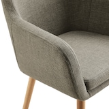 thumbnail of SalesFever Armlehnstuhl | Bezug in Strukturstoff | Stuhlbeine Eichenholz | B 62 x T 60 x H 84 cm | braun – natur