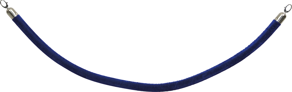 Securit® Samtseil für Empfangspfosten "Classic" - Blau - Chrom-Endstücke - 150cm