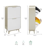 thumbnail of ARREGUI Round CR431-R Cubo de Basura y Reciclaje de Acero de 4 Compartimentos de Diseño, Cubos de Basura de Cocina, 4x17L (68L), crema y blanco mate