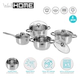 thumbnail of WellHome - Batería de cocina 4 piezas en Acero inoxidable Apto para Inducción