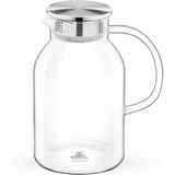 thumbnail of Wilmax Borosilikat Glas Krug mit Edelstahl-Deckel, 2100ml