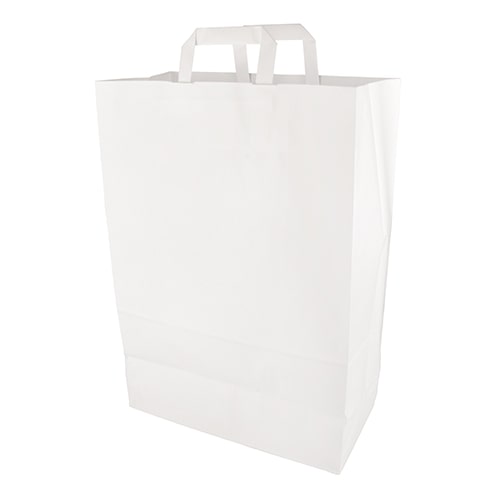 50 Tragetaschen, Papier 44 cm x 32 cm x 17 cm weiss mit Tragegriff