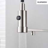 thumbnail of Bernd | Estera filtrante cepillada plateada para gastronomía de 3 vías Grifo ósmosis de acero inoxidable con resorte para cocina giratorio 360°