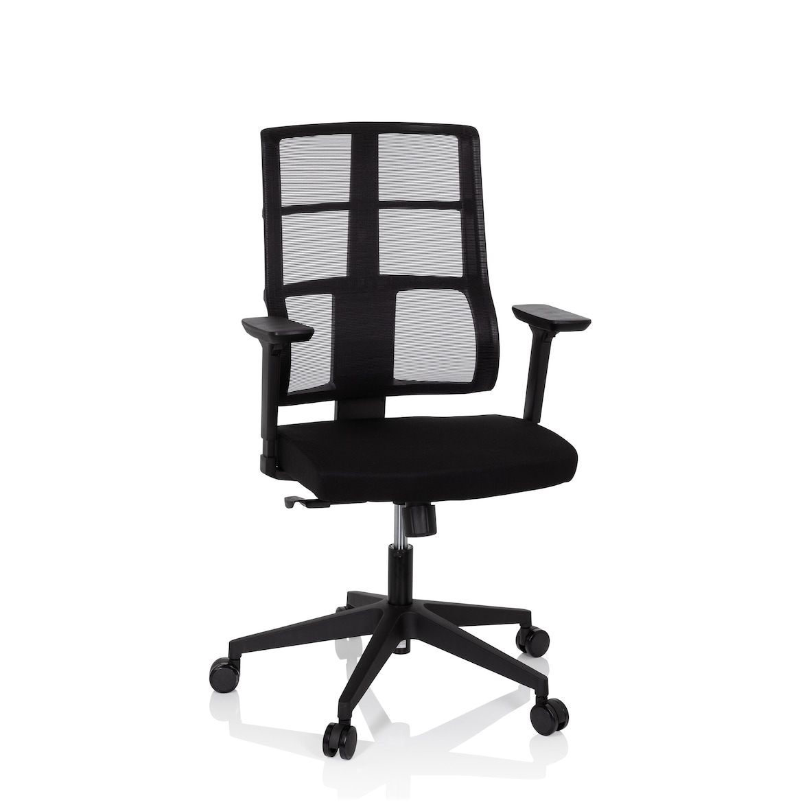 Bürostuhl / Drehstuhl SPINIO Netzstoff / Stoff schwarz hjh OFFICE