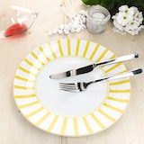 thumbnail of Split gelb 6x Speiseteller Ø27cm Porzellan 6 Personen Platte Essteller Streifen