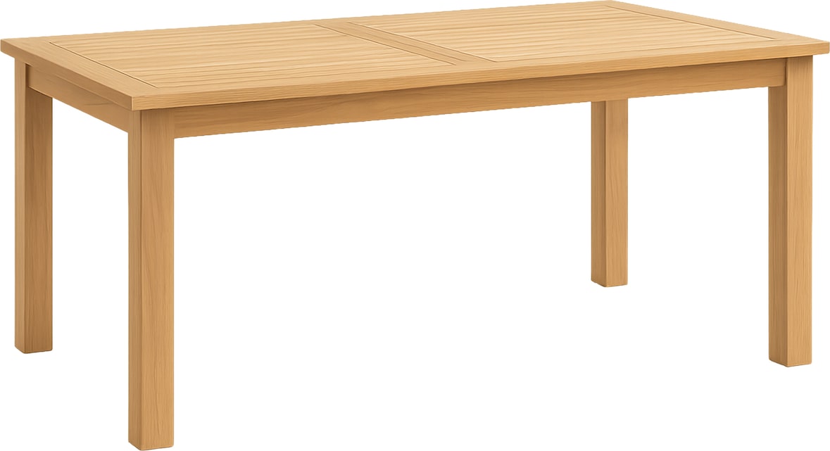 Gartengruppe 4tlg Gartentisch Teak 180 x 100 cm mit Gartenbank & 2 Stühlen FREETOWN