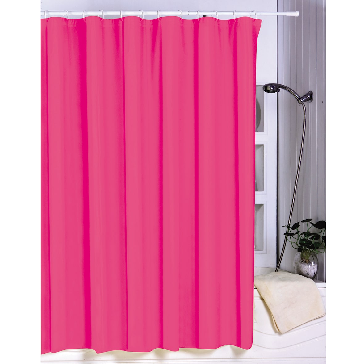Cortina de Ducha MSV Peva 180x200cm em cor Fucsia