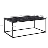thumbnail of Couchtisch 100x60x40 cm mit Marmor Optik Schwarz, Wohnzimmertisch mit Metall-Gestell, Sofatisch Eckig Tisch Wohnzimmer,