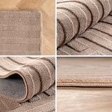 thumbnail of Carpetsale24 Boho Teppich Läufer 80 x 150 cm Beige, Waschbar & Pflegeleicht, Weicher Skandinavischer mit 3D-Effekt, für Schlafzimmer, Küche oder Flur