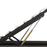thumbnail of vidaXL Bett mit Bettkasten Hydraulisch LED Grau Kunstleder 90x200 cm