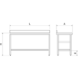 thumbnail of MOBINOX-Mesa mural c/entrepaño 1500x600x850 mm.