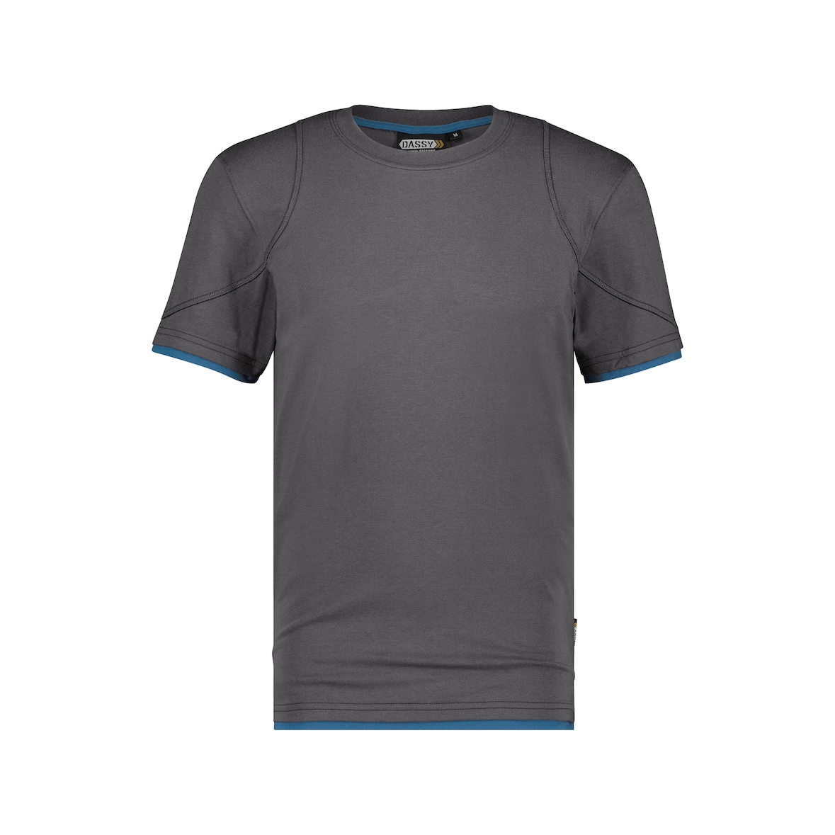 DASSY® Kinetic T-Shirt Arbeit anthrazitgrau/azurblau XS