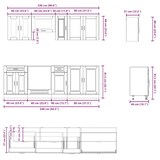 thumbnail of vidaXL 8-tlg. Küchenschrank-Set Porto Sonoma-Eiche Holzwerkstoff