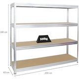 thumbnail of PROREGAL Schwerlastregal Dino | HxBxT 180x200x60 cm | Fachlast 500kg | Verzinkt | Steckregal Lagersystem Stecksystem Regalsystem