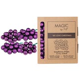 thumbnail of 144 Weihnachtskugeln am Draht Glas 2,5cm Spiegelbeeren glänzend kleine Dekokugeln Weihnachten Mini Christbaumschmuck Weihnachtsdeko Purple Symphony