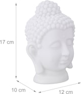thumbnail of Relaxdays Buddha Kopf, Kunststoff, Buddha-Figur, HBT: 17x12x10 cm, Zen-Deko für Wohnzimmer & Bad, Feng Shui Deko, weiß