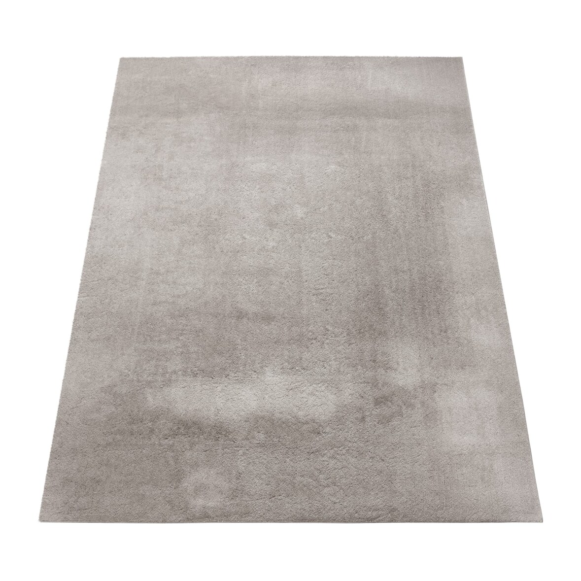 Teppich Kurzflor waschbar Unifarben Wohnzimmer schmutzabweisend Grau Rechteckig 100x200 | 100% Polyester | Florhöhe: 10 mm | pflegeleicht