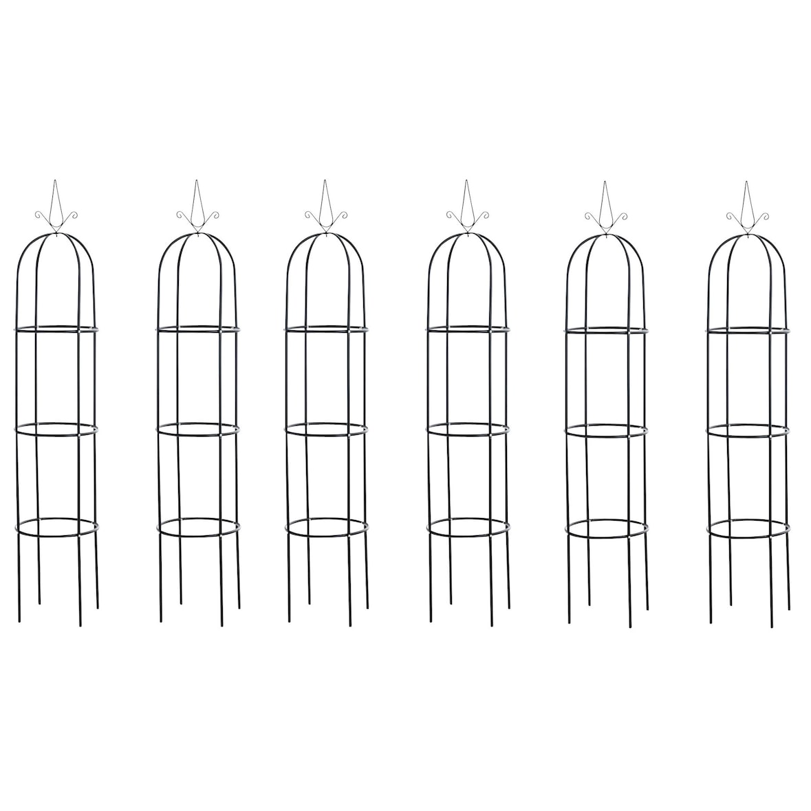 Reja para Plantas Trepadoras Romantika V2 Negro/Set de 6