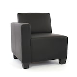 thumbnail of Modular 4-Sitzer Sofa Couch Lyon, Kunstleder ~ schwarz
