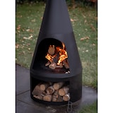 thumbnail of Braciere RedFire Kingston Extra Large – acciaio – altezza 160 cm – nero – con vano porta legna