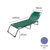 thumbnail of Marbueno Tumbona Plegable Acero Con Cojin Jardin y Piscina 190X58X27 Verde 10002