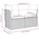 thumbnail of vidaXL  Gartensofa mit Kissen 2-Sitzer Braun Poly Rattan
