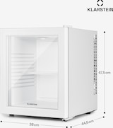 thumbnail of Brooklyn 30 Mini-Kühlschrank Glastür LED Ablage Weiß