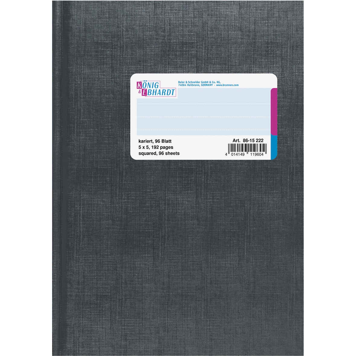 König & Ebhardt Kladde 8615222 DIN A5 kariert 96Blatt