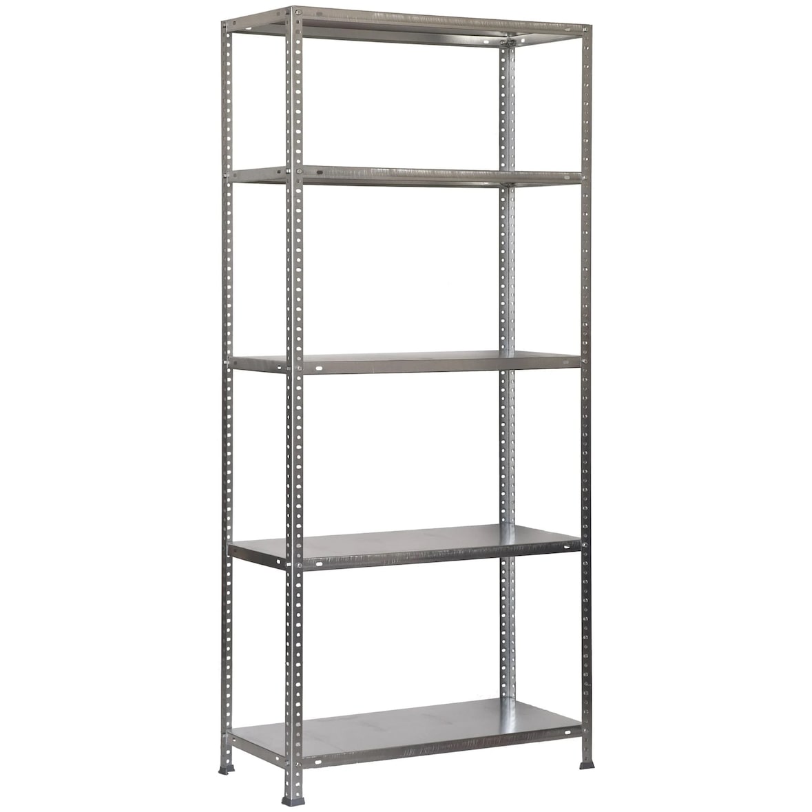 PROREGAL Schraubregal PANDA | HxBxT 180x80x50cm | 5 Fachböden | Fachlast 100kg | Grau