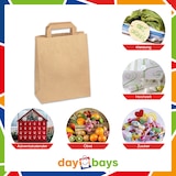 thumbnail of DayBays 25 Stk. Papiertüten 22+10x28 cm Braun mit Flachhenkel