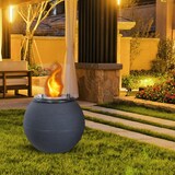 thumbnail of Chimenea de bioetanol para suelo de jardín, para interior y exterior, BOTTICELLI Hierro fundido Gris d.40 x h54