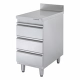 thumbnail of GastroHero Edelstahl-Schubladenschrank BASIC 3er Einheit 600 mit Aufkantung