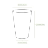 thumbnail of BIOZOYG 1000 Stück kompostierbare Einwegbecher 500 ml / 20 oz Pappbecher, Trinkbecher, Wegwerfbecher, Getränkebecher, einwandig, weiß, kompostierbar