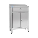 thumbnail of Scrivimpiedi armadiato con cassetto in Acciaio Inox 430 - L800xP400xH1150 mm