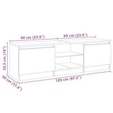 thumbnail of vidaXL TV-Schrank mit LED-Leuchten Weiß 120x30x35,5 cm