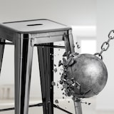 thumbnail of Sgabello Joshua nero