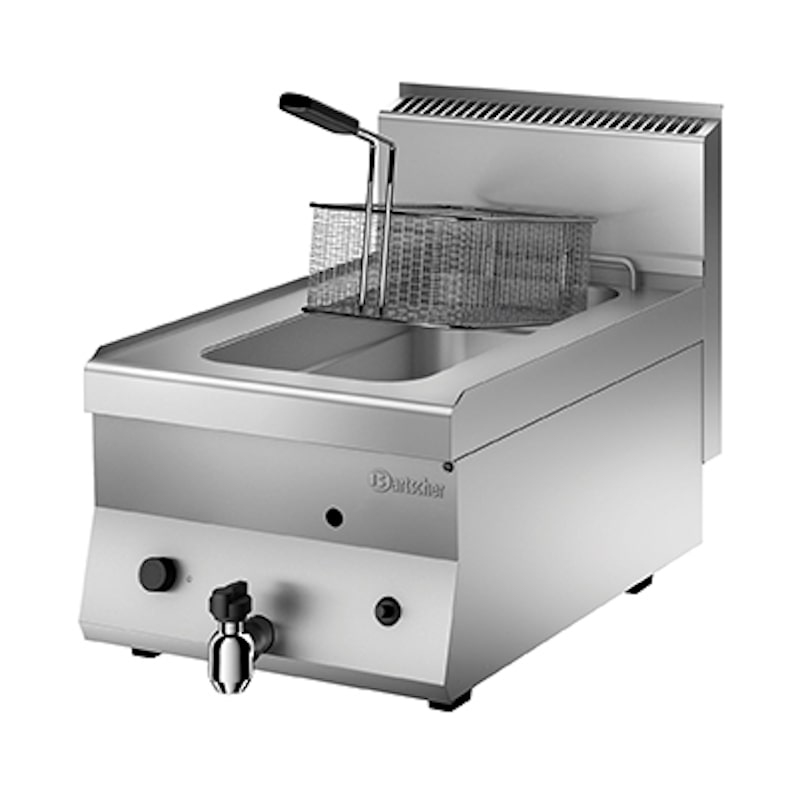 Roestvaststalen enkele friteuse op gas, 8 liter, 7000 W, GAS
