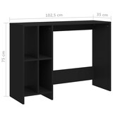 thumbnail of vidaXL Computertisch Schwarz 102,5x35x75 cm Holzwerkstoff