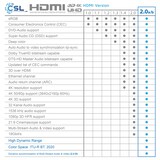 thumbnail of CSL 8k HDMI Kabel 2.1, 4K Ultra HD, UHD, Full HD, 3D, ARC, High Speed mit Ethernet, HDMI Typ A - 0,5m