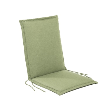 Cojín silla de jardín, Repelente al agua, Poliéster 200 gr, Color Verde, 52 + 40 cm x42 cm x4 cm