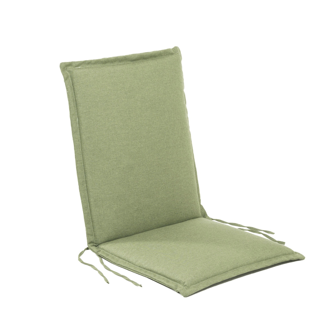 Cojín silla de jardín, Repelente al agua, Poliéster 200 gr, Color Verde, 52 + 40 cm x42 cm x4 cm