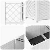 thumbnail of vidaXL Gartenpflanzer mit Gitter 5 pcs Weiß 120 x 120 x 143 cm PP