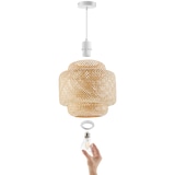 thumbnail of tectake Plafonnier Lignea Lux en bambou, de style bohème, 40W - marron - 405208