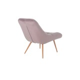 thumbnail of SalesFever Loungesessel mit XXL-Sitzfläche | Bezug Stoff in Samt-Optik | Gestell Metall in Holzoptik | üppige Steppung | B 76 x T 87 x H 86cm | rosa