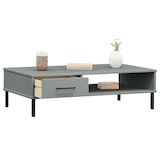 thumbnail of vidaXL Couchtisch OSLO mit Metallbeinen Grau Massivholz Kiefer
