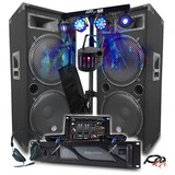 thumbnail of PACK DJ COMPLET Ampli 4000W, Enceintes LSC215 4x38cm 2x2000W, Table de Mixage, Euphoria Portique +48 effets lumières, DERBY LED