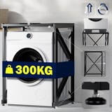thumbnail of DELUKE® Stapelgestell für Wäschetrockner auf Waschmaschine RALF Stahlgestell 300kg Tragkraft Waschmaschinengestell Waschmaschinenregal Schwarz