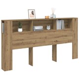 thumbnail of vidaXL Bett-Kopfteil mit Ablagen Artisan-Eiche 200x18,5x102,5 cm