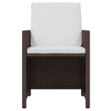 thumbnail of vidaXL 15-tlg. Garten-Essgruppe mit Kissen Poly Rattan Braun