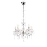 thumbnail of Helloshop26 - Lustre élégant luminaire suspendue lampe suspension métal et plastique 5 x E14 diamètre Ø : env. 35 cm blanc 03_0002813